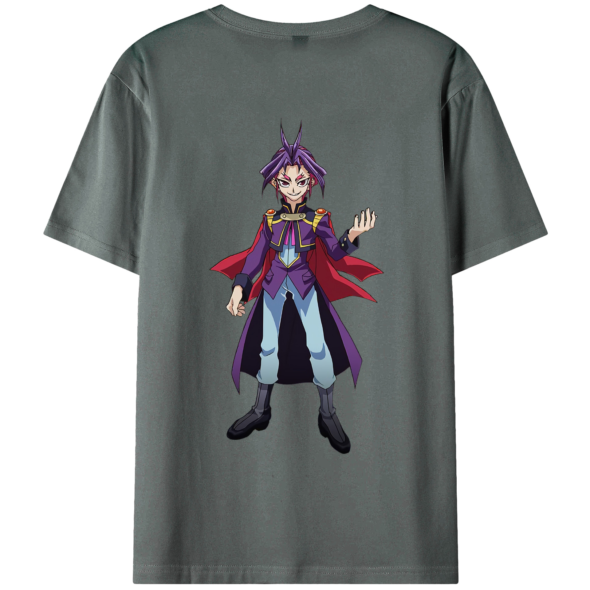 （画像用） 遊☆戯☆王 Yu-Gi-Oh! 綿100％ メンズ半袖Tシャツ（バックプリント） 通気性